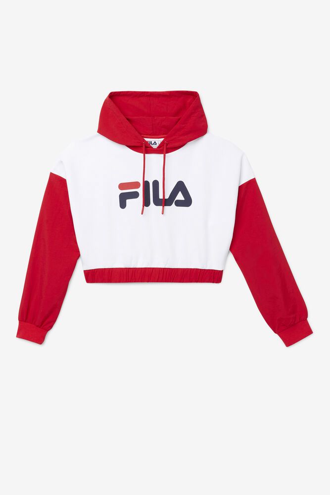 Fila Saachi Hoodie White - Womens - 63401CZBT